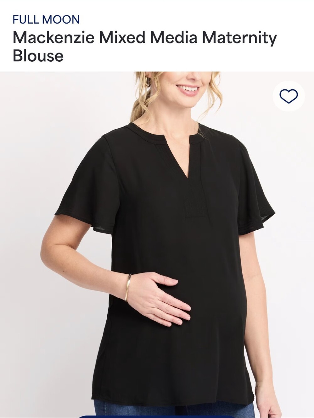 Black Maternity Blouse